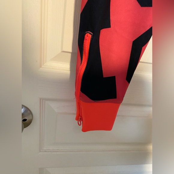 Addidas Stellassport Stella McCartney Pink Printed Tights Size M - Picture 2 of 7